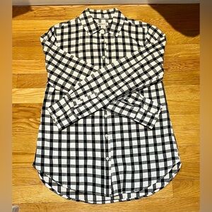 Merona Black and White Checkered Women’s Shirt